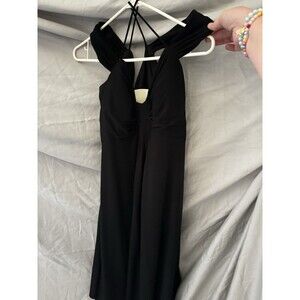 White House Black Market 55” Black Cocktail Formal  Dinner Dress Women’s 14